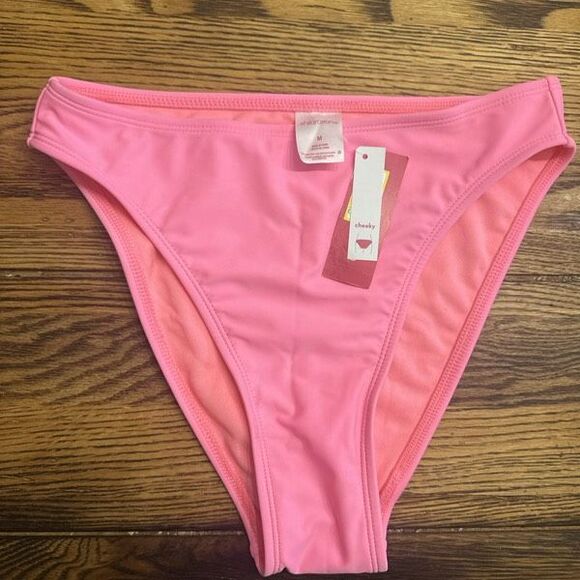 Xhilaration target pink cheeky high rise bikini bottoms size M - Picture 1 of 5